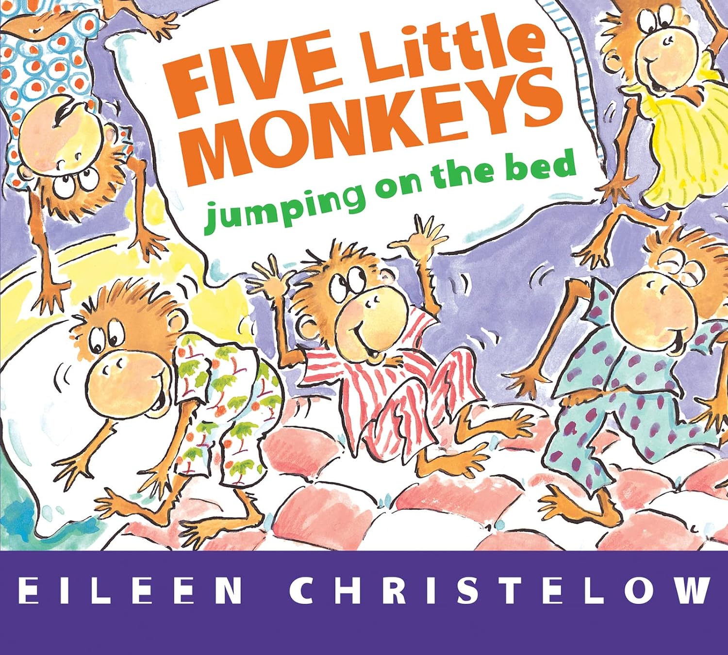 FIVE LITTLE MONKEYS JUMPING ON THE BED