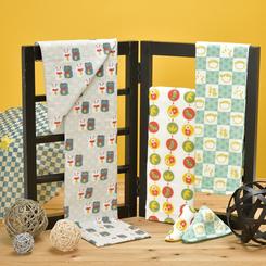 japanese style ジャパニーズスタイル 縁起物柄（Handkerchief/Tenugui）